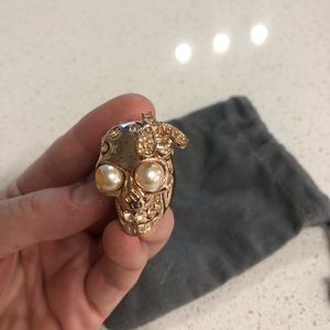 Alexander McQueen skull butterfly ring